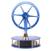 PSKMKS HZZ92 Low Temperature Stirling Engine DIY Heat Education Model Class Teaching Brass Aluminium Stirling Engine Low Friction Graphite Piston for Adults Desktop Toy Gift for Engineer-Blue