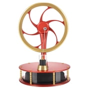 PSKMKS HZZ92 Pro Low Temperature Stirling Engine DIY Heat Education Model Class Teaching Brass Aluminium Stirling Engine Low Friction Graphite Piston for Adults Desktop Toy Gift for Engineer-Red