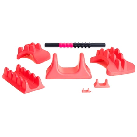 PSO-Everything Manual Psoas Release Tool and Back Massager Bundle, Neck, Mini Personal Massager and More, Sunset Red