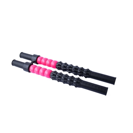 PSO-Stick Combo with Connector for Tender Muscle Relief, Full Body and Deep Tissue Massage Tool, Black and Pink