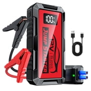 PSOOO Jump Starter 12V 8000A Power Pack Car Battery Pack up to 10.0L Gas or 8.5L Diesel Engine Jump Cable with Smart Clip and LED light