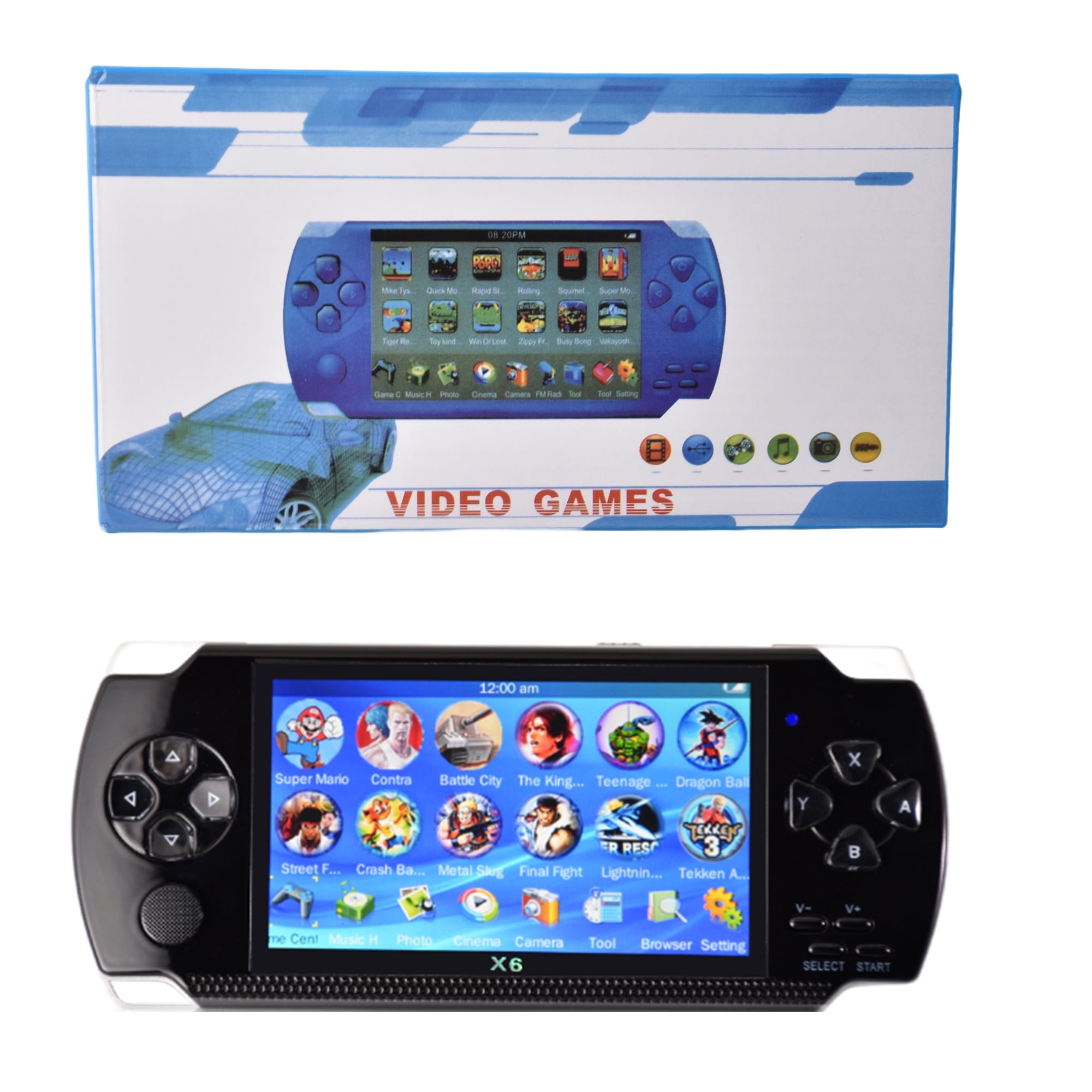 PSP Handheld Game Machine X6, 8GB, with 4.3 inch High Definition Screen ...