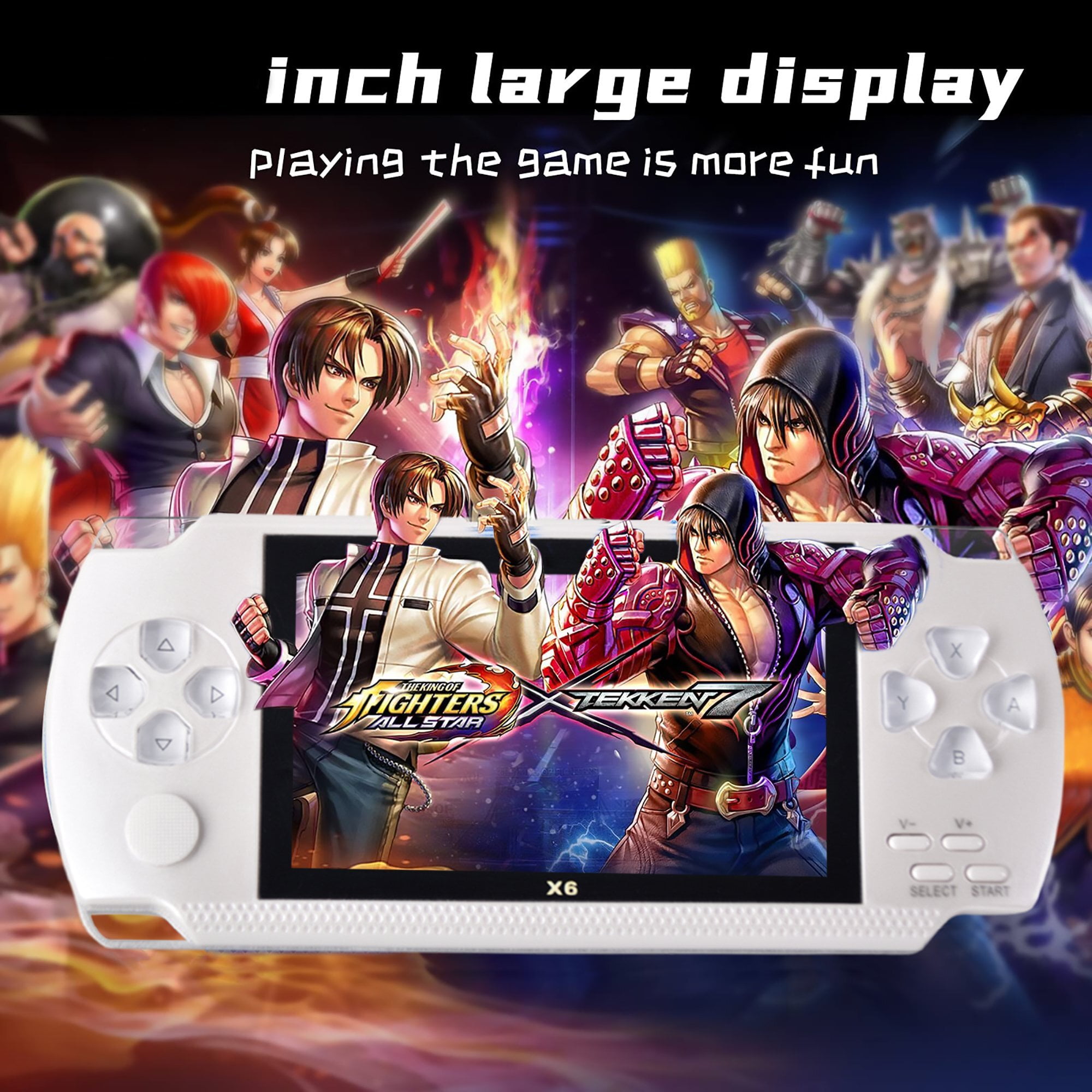 PSP Handheld Game Machine X6,8GB,with 4.3 inch High Definition Screen