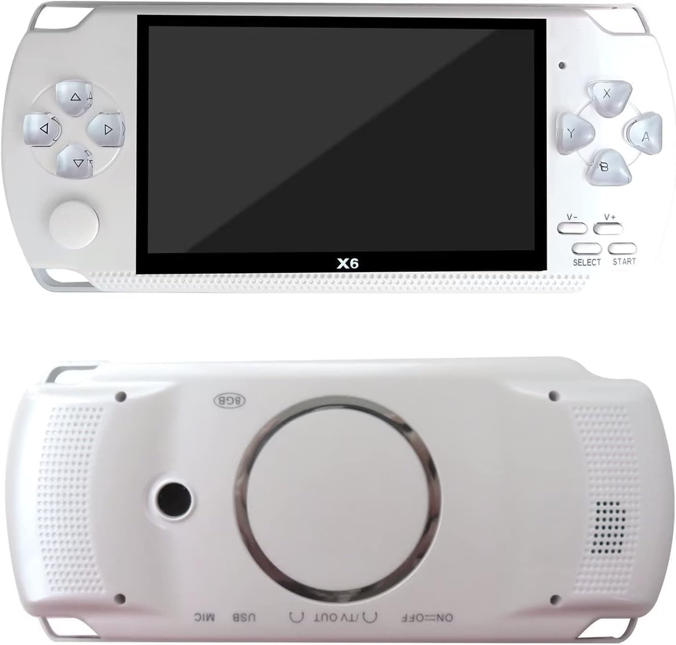 PSP High Definition Handheld Game Machine X6,8GB, 4.3 Inch Screen, With Camera Built-In Over 1200 Free Games