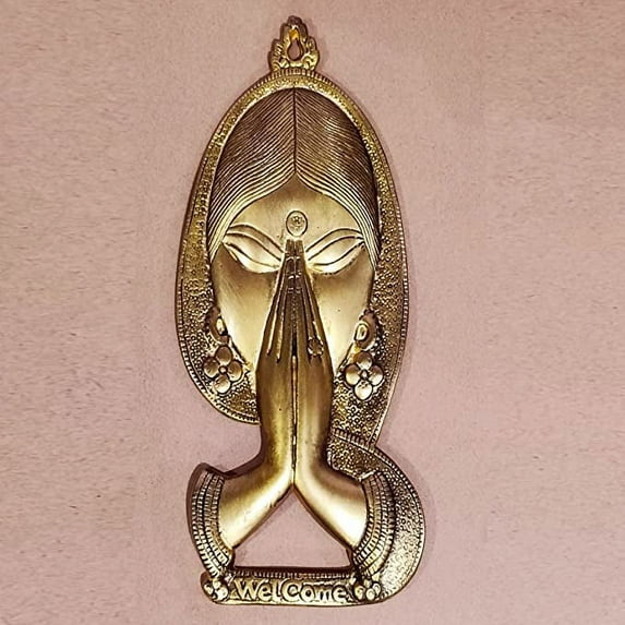 PSQURMART Wooden Temple White LED Light for Home and Office Puja Mandir Wall Hanging Home temple (MNDR02) SIZE- (H-48 X W-30 X D-16 INCH)