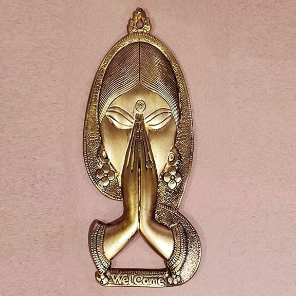 PSQURMART Wooden Temple White LED Light for Home and Office Puja Mandir Wall Hanging Home temple (MNDR02) SIZE- (H-48 X W-30 X D-16 INCH)