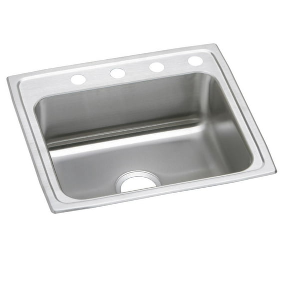 PSR22194 Gourmet Pacemaker Stainless Steel Single Bowl Top Mount Sink with 4 Faucet Holes
