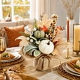thumbnail image 1 of PSVFUJZ 12x11 Inch Fall Artificial Potted, Flowers Table Centerpieces, Rustic Burlap Decor for Table Autumn Thanksgiving Harvest Wedding Holiday Party Home Fireplace Mantle Decor Orange Maple leave, 1 of 6