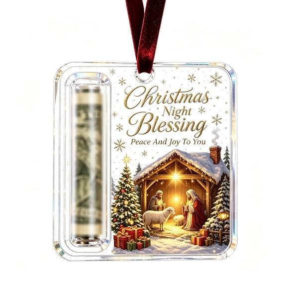 PSVFUJZ Christmas Cash Holder Ornament, Xmas Tree Decor, Xmas Tree Pendant with Lanyard Funny Christmas Souvenir Card for Door Handle Window Home Holiday Party & Festival Gift G
