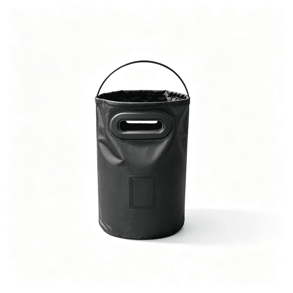 PSVFUJZ Collapsible Bucket, Portable Folding Water Container, Multifunctional Foldable Water Basin for Travelling Camping Hiking Fishing Gardening(Black)