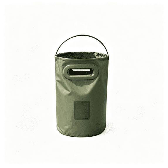 PSVFUJZ Collapsible Bucket, Portable Folding Water Container, Multifunctional Foldable Water Basin for Travelling Camping Hiking Fishing Gardening(Green)