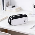 PSVFUJZ Large Capacity Multi Compartment Pencil Pouch Polyester Canvas ...