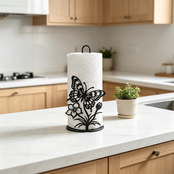PSVFUJZ Paper Towel Holder,Decorative Kitchen Countertop Tissue Rack Standing Paper Towel Dispenser for Kitchen Cabinet Table Home Kitchen Daily Supplies