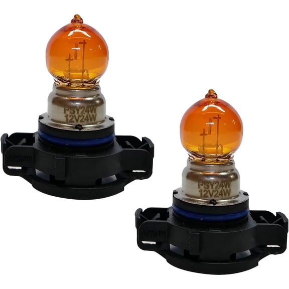 PSY24W Fog Light Bulbs,12V 24W 3500K Ultra-bright Shock-proof Quartz Glass Turn Signal Lights/Reverse Light, Plug and Play Multi-functional Cars Lighting Replacement (Amber)