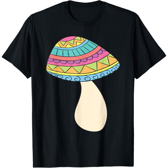PSYCHEDELIC MUSHROOM T-Shirt Trippy Fungi Rainbow Tee Shirt
