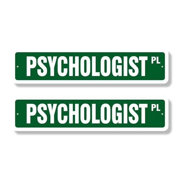 PSYCHOLOGIST Classic Street Sign (2 Pack) doctor of psychology Phd Dr Road Sign | 6" X 24" Plastic Address Sign
