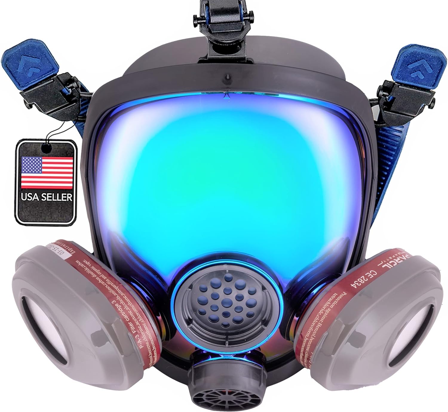 PT101 Full Face Organic Vapor & Particulate Respirator with Dual PA3 Carbon Activated