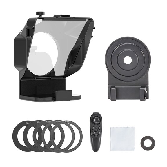 PT-15 Smartphone DSLR Camera Teleprompter With Remote For Video Recording Live Broadcast Streaming Interview