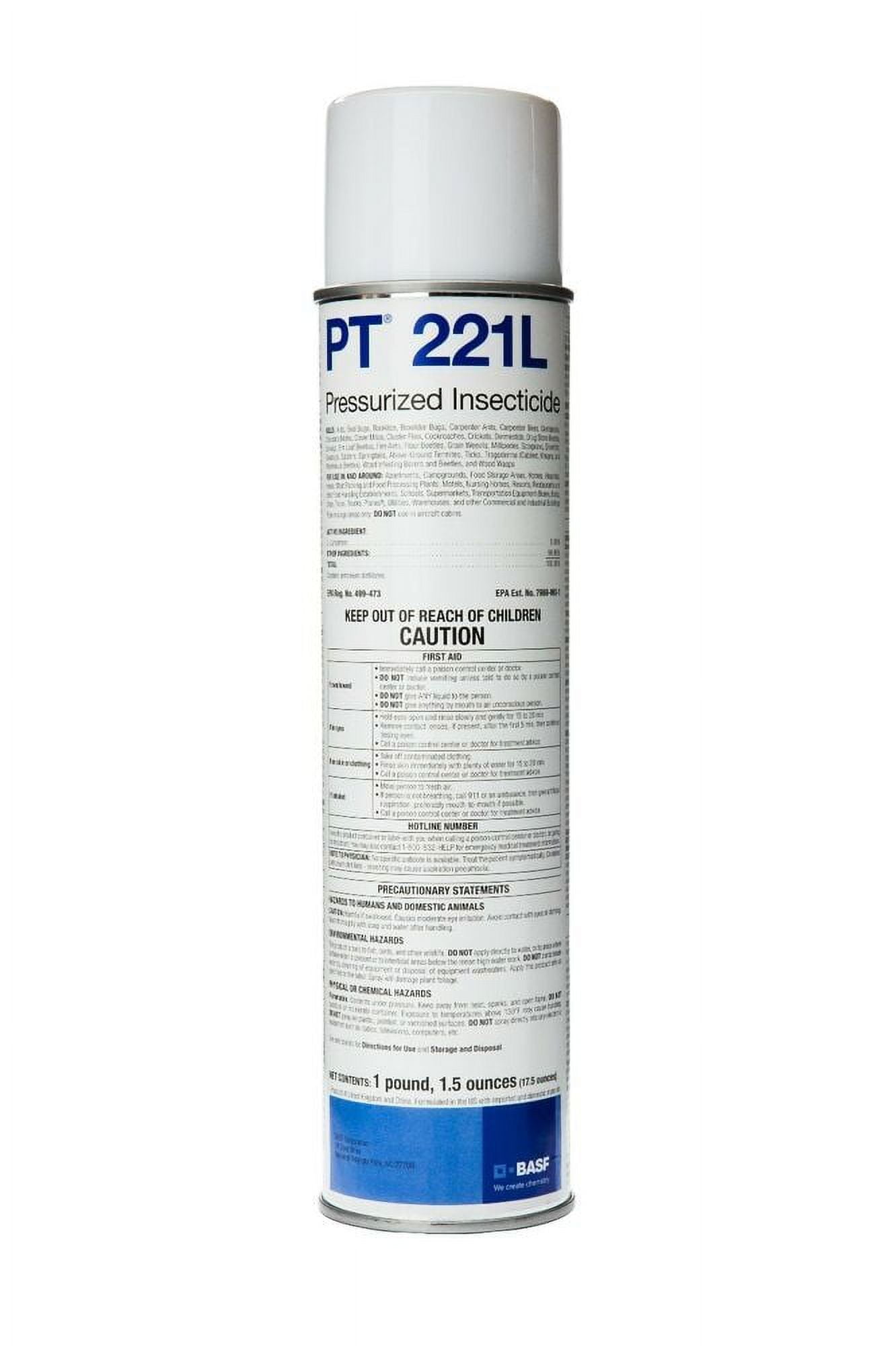PT 221L Residual Insecticide - Kills Crawling & Flying Insects - 14 oz Can by BASF