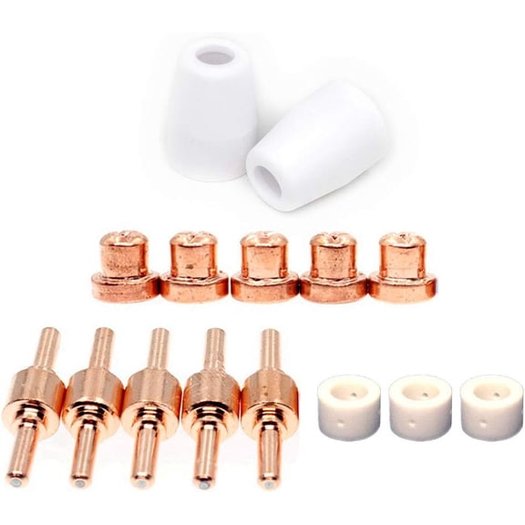 PT-31 Electrode Nozzle 30A 1.0mm Plasma Cutting Shield Cup 18204 Swirl Ring 18785 (NOT Cheap Version) QTY-15