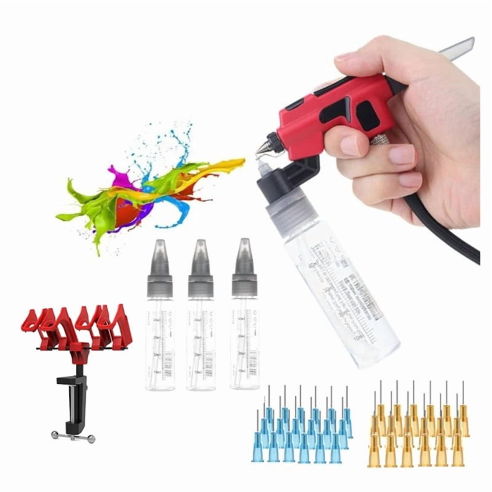 PT-AB Wash-Free Airbrush with Marker Rack for Model Painting Tools Easy-to- Model Paint Hobby DIY Craft Tool