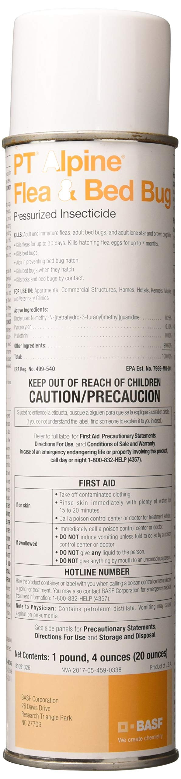 PT Alpine Flea & Bed Bug Spray - 20 oz Can by BASF