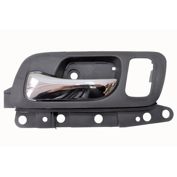 PT Auto Warehouse AC-2102MA-FL1 - Interior Inner Inside Door Handle with Hole, Chrome Lever with Black Housing, Memory Seat Hole - Front Left Driver Side Fits select: 2004-2008 ACURA TSX