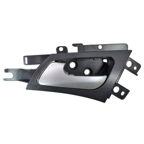 PT Auto Warehouse AC-2403MA-RL - Interior Inner Inside Door Handle, Satin Chrome Lever with Black Housing - Rear Left Driver Side