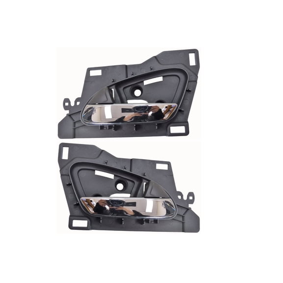 PT Auto Warehouse AC-2601MA-RP - Interior Inner Inside Door Handle, Chrome Lever with Black Housing - Rear Left/Right Pair Fits select: 2007-2012 ACURA RDX
