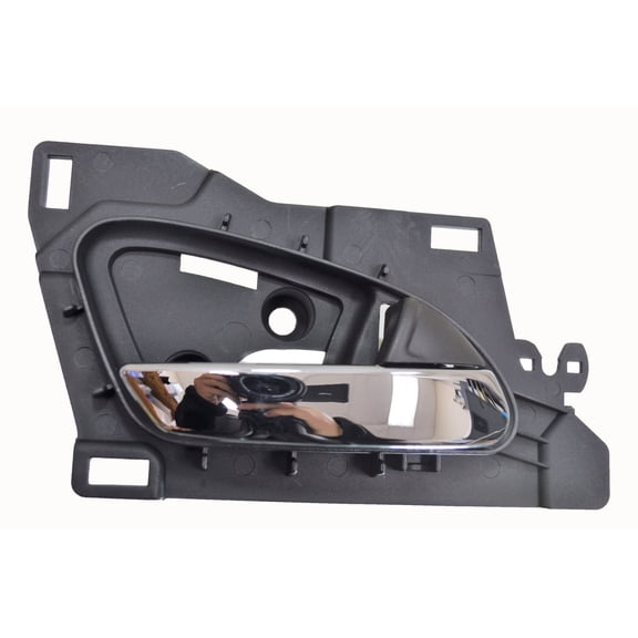PT Auto Warehouse AC-2601MA-RR - Interior Inner Inside Door Handle, Chrome Lever with Black Housing - Rear Right Passenger Fits select: 2007-2012 ACURA RDX