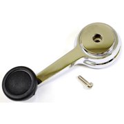 PT Auto Warehouse CH-1141M - Inside Door Window Crank Handle, Chrome - Left or Right Fits select 1989-1991 JEEP WRANGLER / YJ, 1987-1988 JEEP WRANGLER