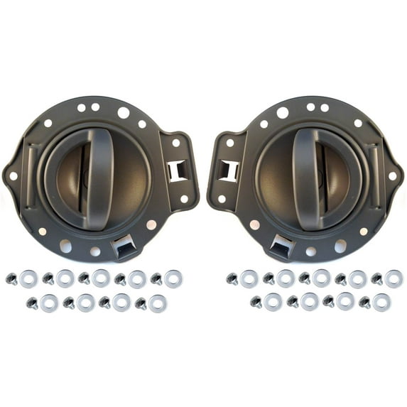 PT Auto Warehouse CH-2823G-DP - Inner Interior Inside Door Handle, Gray - Left/Right Pair Fits select: 2006-2010 JEEP COMMANDER