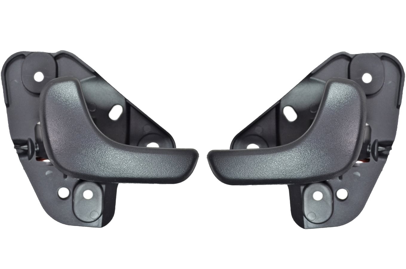PT Auto Warehouse Interior Door Handle – Black With Chrome Insert, Front Left Or Right Replacement