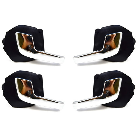PT Auto Warehouse FO-2303M-QP - Inner Interior Inside Door Handle, Chrome - Front/Rear Left/Right, Set of 4 Fits select: 2000-2007 FORD TAURUS, 2000-2005 MERCURY SABLE