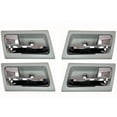 thumbnail image 1 of PT Auto Warehouse FO-2363MG-QP - Interior Inner Inside Door Handle, Chrome Lever with Gray Housing (Flint) - Front/Rear Left/Right, Set of 4 Fits select: 2003-2011 MERCURY GRAND MARQUIS, 1 of 2