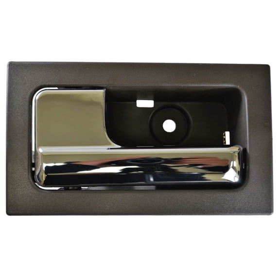 PT Auto Warehouse FO-2507MG-RLH - Inner Interior Inside Door Handle, Gray Housing with Chrome Lever - with Crew Cabs, for Power Locks, Driver Side Rear Fits select: 2009-2014 FORD F150