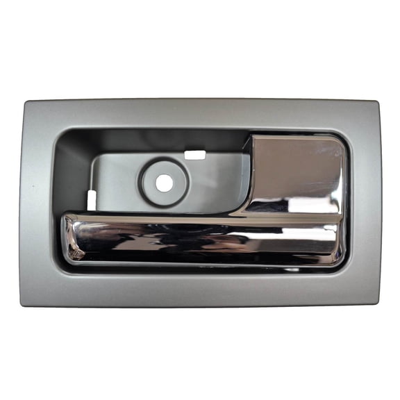 PT Auto Warehouse FO-2507MR-RRH - Inner Interior Inside Door Handle, Silver Gray Housing with Chrome Lever - Crew Cabs ONLY, for Power Locks, Passenger Side Rear Fits select: 2009-2014 FORD F150