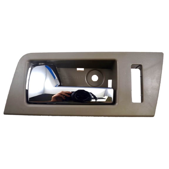 PT Auto Warehouse FO-2704MG-FL - Inner Interior Inside Door Handle, Gray (Stone) Housing with Chrome Lever - Driver Side Front Fits select: 2008-2012 FORD ESCAPE, 2008-2011 FORD FOCUS