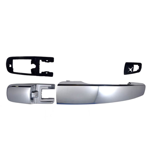 PT Auto Warehouse FO-3346M-RRK - Outer Exterior Outside Door Handle, Chrome - Passenger Side Rear Fits select: 2008-2011 FORD FOCUS