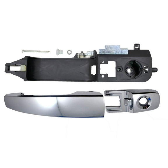 PT Auto Warehouse FO-3346MS-FL - Outer Exterior Outside Door Handle/Base, Chrome - Front Left Driver Side Fits select: 2008-2011 FORD FOCUS