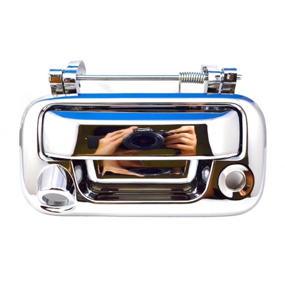 PT Auto Warehouse FO-3505M-TG2 - Tailgate Handle, Chrome - with Camera Hole