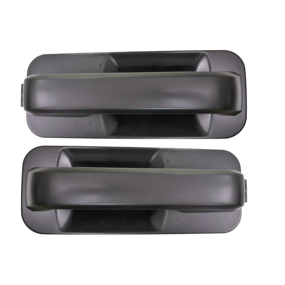 PT Auto Warehouse FO-3515S-RP - Exterior Outer Outside Door Handle, Smooth Black - Rear Left/Right Pair Fits select: 2015-2017 FORD F150