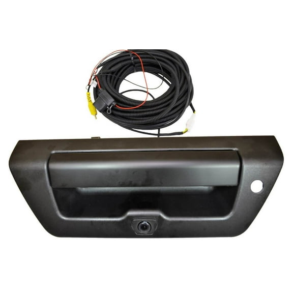 PT Auto Warehouse FO-3515SA-TGCX - Tailgate Handle with Backup Camera, Black Textured Housing with Smooth Lever - with Keyhole, for Manual Tailgate Fits select: 2015-2017 FORD F150