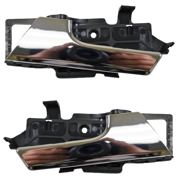 PT Auto Warehouse GM-2003M-DP - Inner Interior Inside Door Handle, Chrome - Left/Right Pair Fits select: 2007-2011 CHEVROLET AVEO, 2009 PONTIAC G3 WAVE