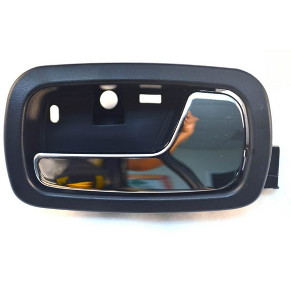 PT Auto Warehouse GM-2007MA-FR - Inner Interior Inside Door Handle, Black Housing with Chrome Lever - Passenger Side Front Fits select: 2005-2010 CHEVROLET COBALT, 2007-2009 PONTIAC G5