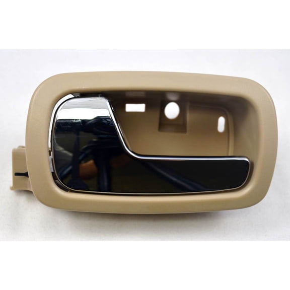 PT Auto Warehouse GM-2007ME-FL - Inner Interior Inside Door Handle, Beige/Tan (Neutral) Housing with Chrome Lever - Driver Side Front Fits select: 2005-2010 CHEVROLET COBALT