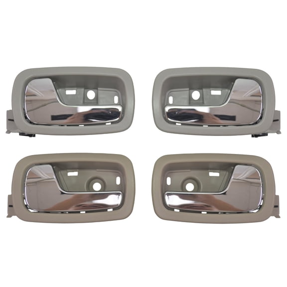 PT Auto Warehouse GM-2007MG-QP - Inner Interior Inside Door Handle, Gray Housing with Chrome Lever - Front/Rear Left/Right, Set of 4 Fits select: 2005-2010 CHEVROLET COBALT