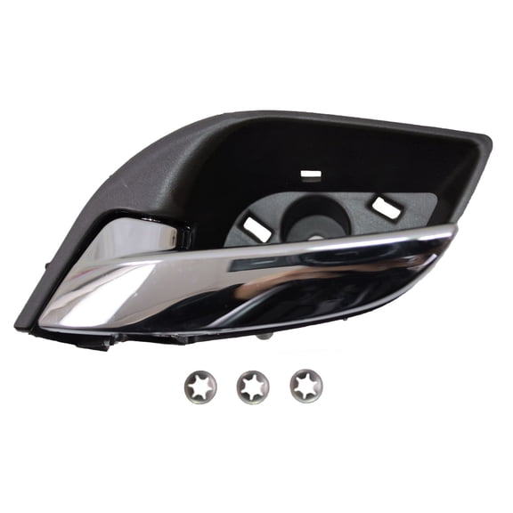 PT Auto Warehouse GM-2310MB-LH - Interior Inner Inside Door Handle, Chrome Lever with Brown Housing - Left Driver Side Fits select: 2011-2016 BUICK LACROSSE, 2010 BUICK ALLURE/LACROSSE
