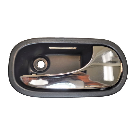 PT Auto Warehouse GM-2372MA-FR - Interior Inner Inside Door Handle, Black Housing with Chrome Lever - with LED Hole, Passenger Side Front Fits select: 2009-2012 CHEVROLET MALIBU
