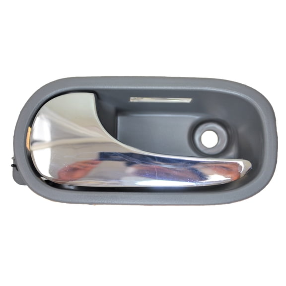 PT Auto Warehouse GM-2372MG-FL - Interior Inner Inside Door Handle, Gray (Titanium) Housing with Chrome Lever - with LED Hole, Driver Side Front Fits select: 2009-2012 CHEVROLET MALIBU